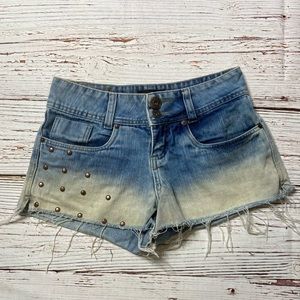 Fisgada Denim Cut Off Studded Jean Shorts Sz 2